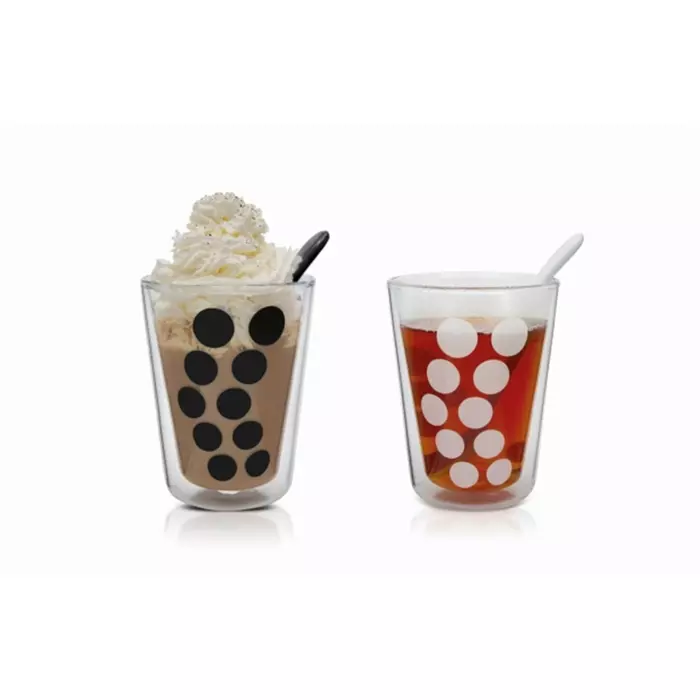 meloen melk wit geschiedenis Zak! Designs Dot Dot dubbelwandig latte glas kopen | Kookpunt